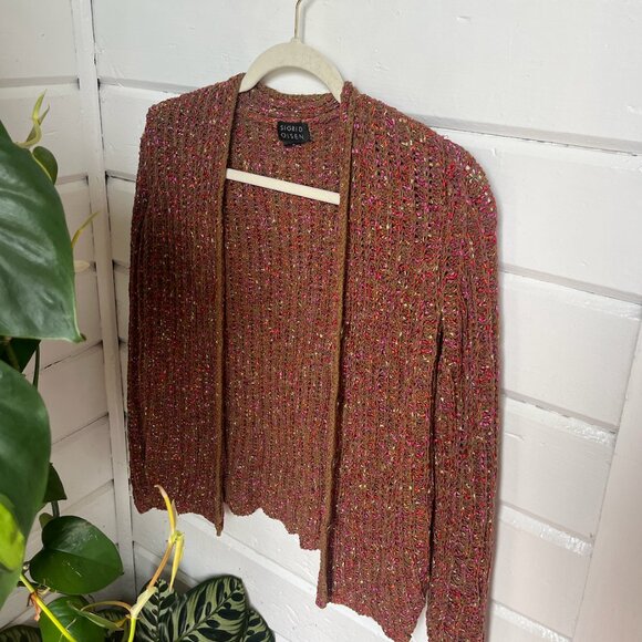 Sigrid Olsen Knit Woven Cardigan - Picture 1 of 9